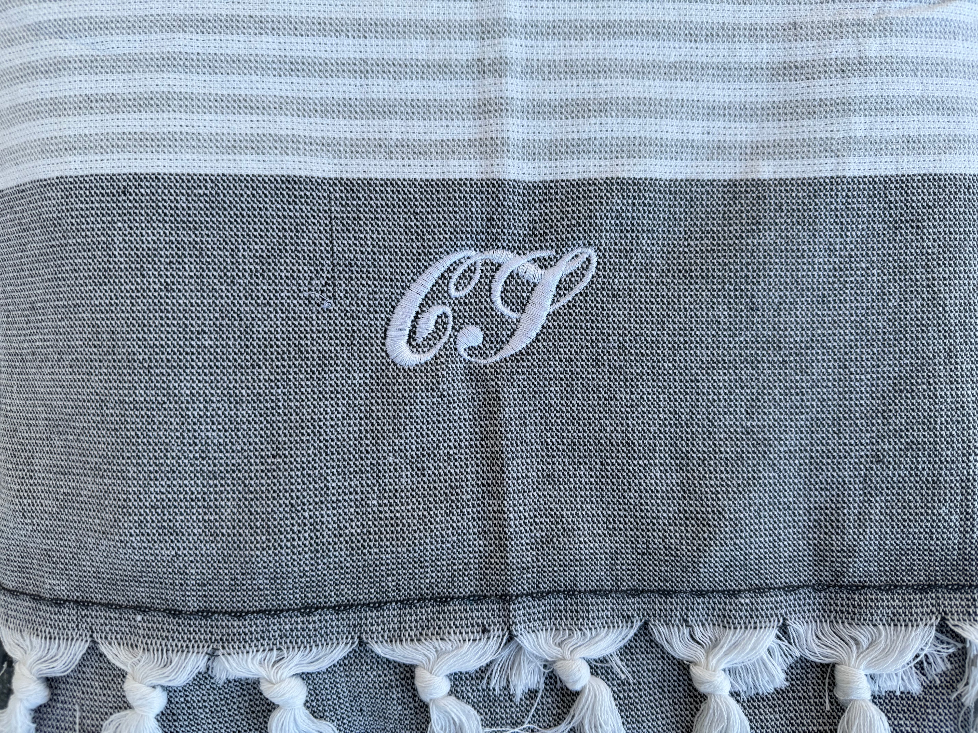 Hamamhandduk med brodyr 180 x 90